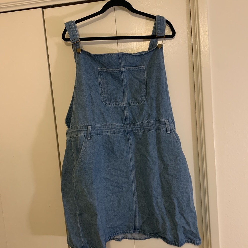 Showpo Jean Overall Dress BRAND NEW